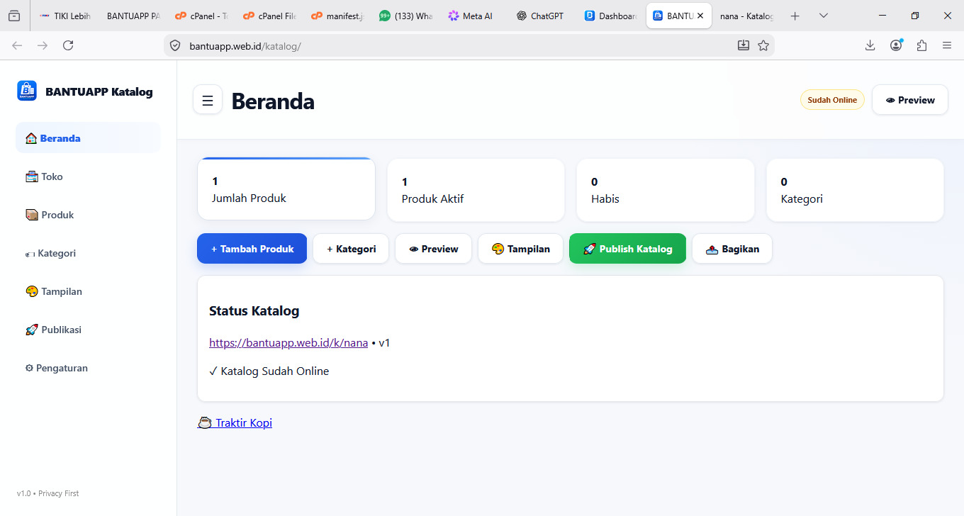 BANTUAPP Katalog